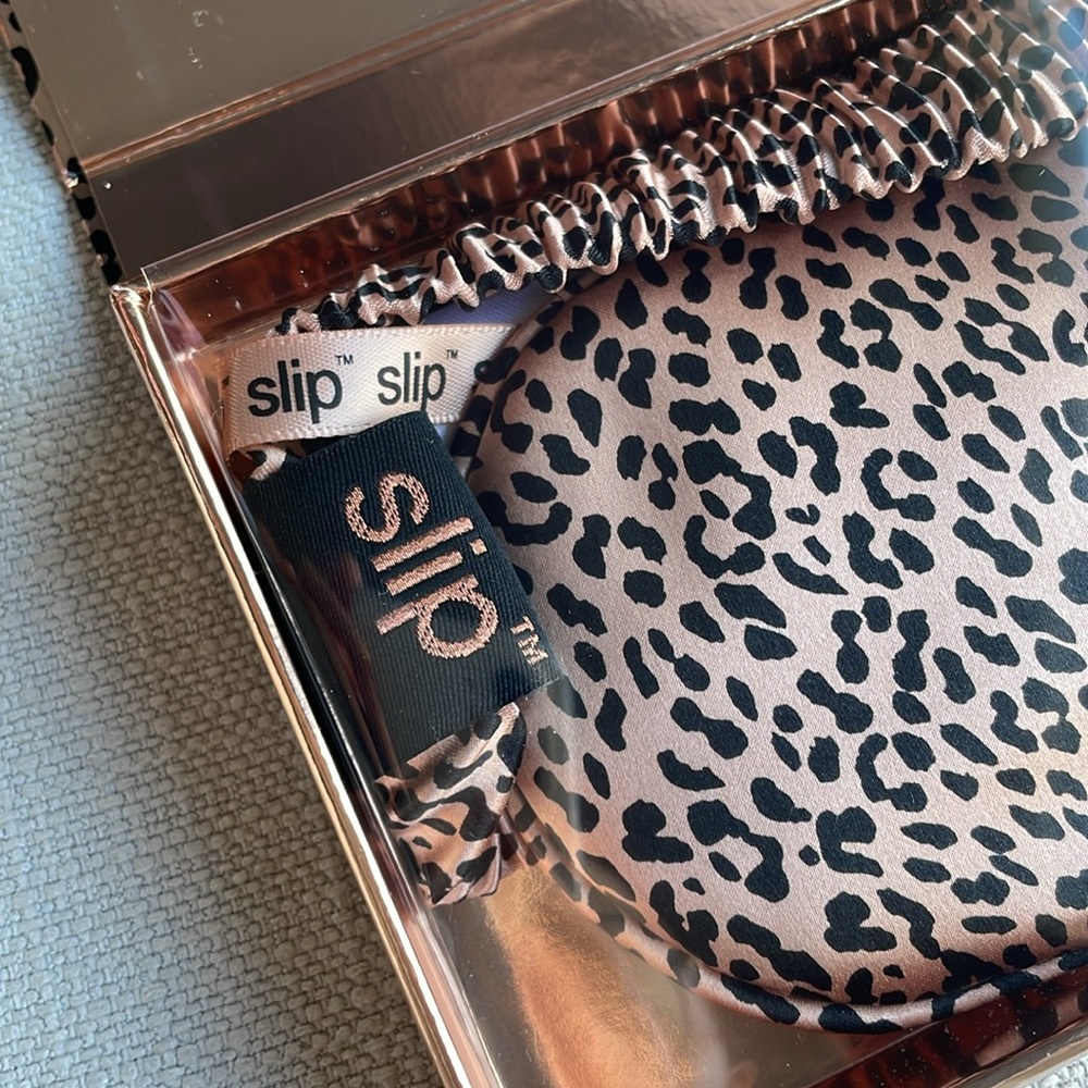 SLIP rose leopard sleep mask